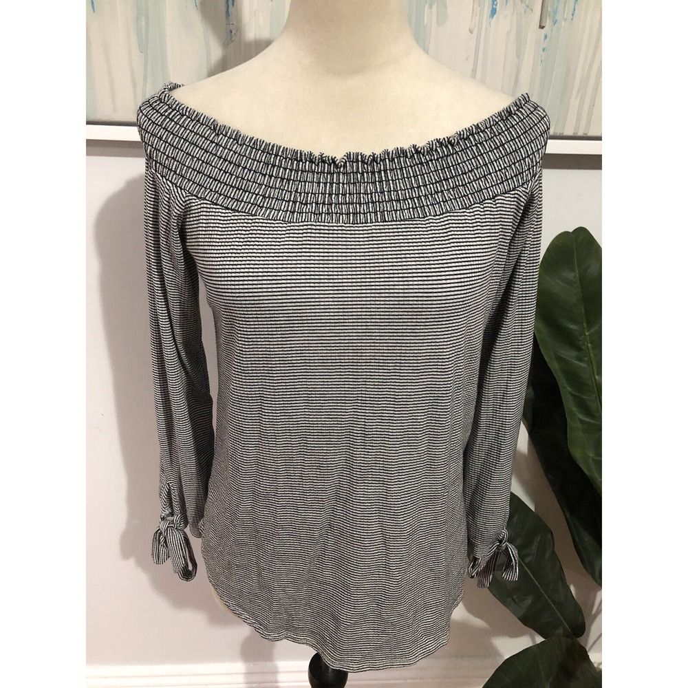 Adora‎ Off The Shoulder Women's Top Striped Size S